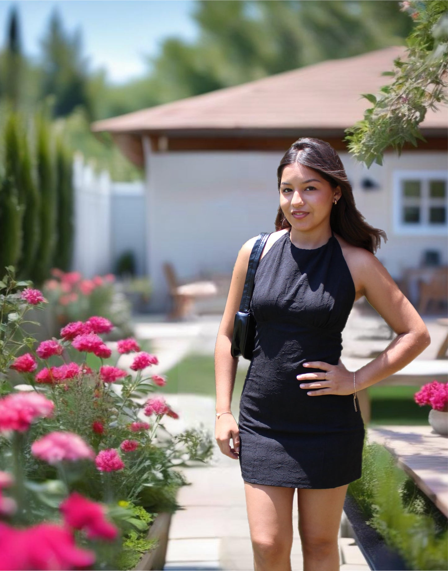Hailey Halter Neck Mini Dress