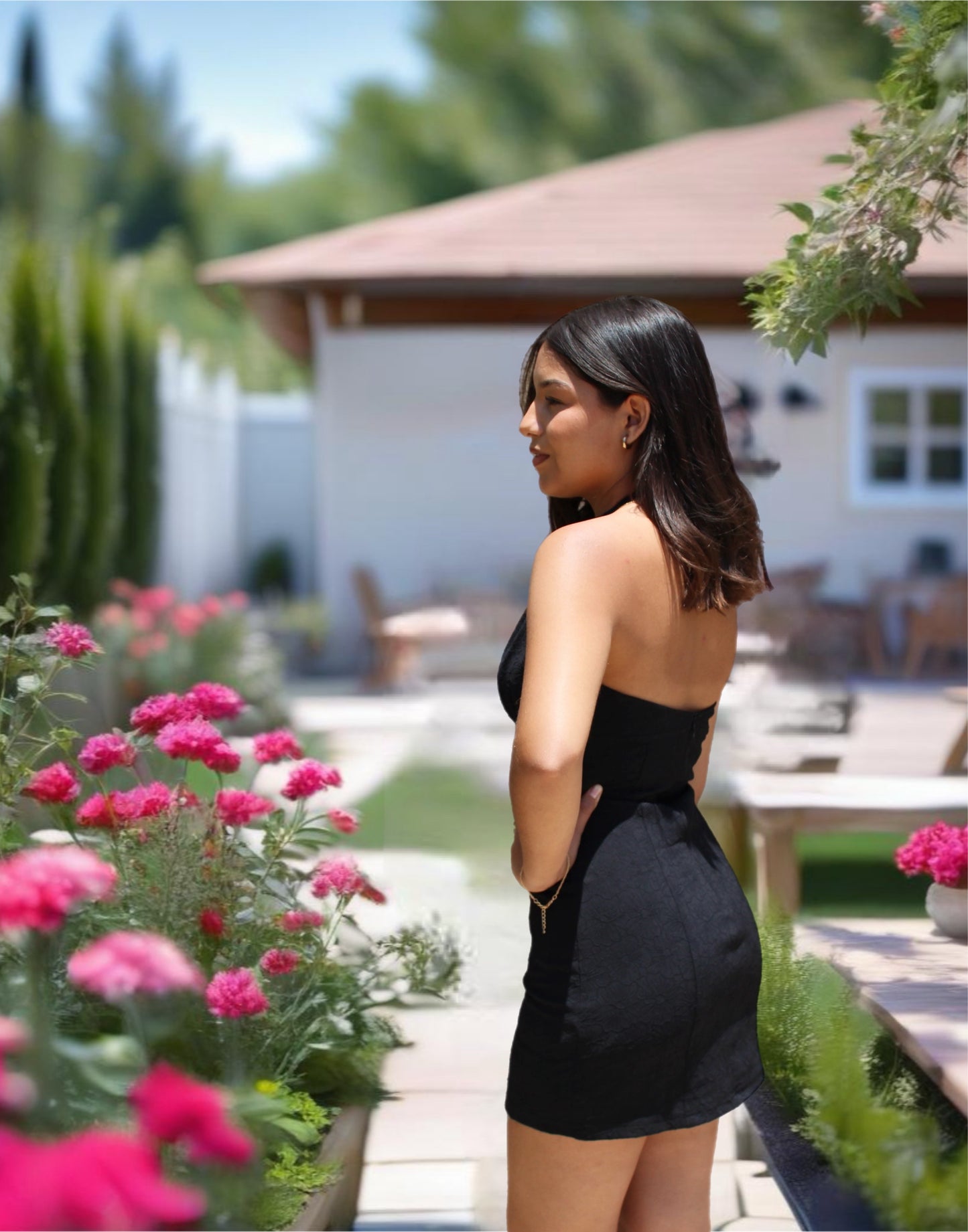 Hailey Halter Neck Mini Dress